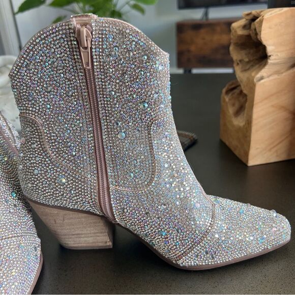 MATISSE Harlow Dazzling Rhinestone Embellished Boots Size 6.5 - Picture 6 of 6